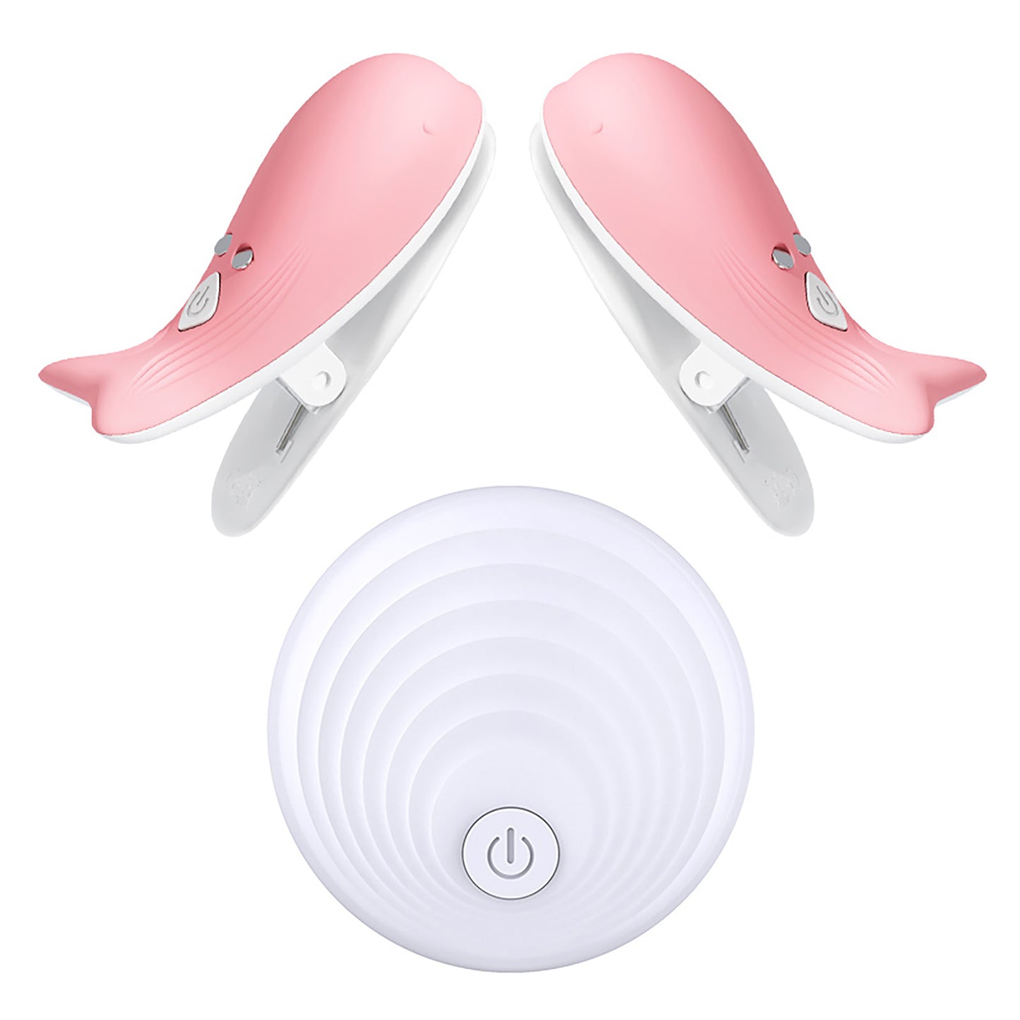 Pinces à tétons réglables vibrantes et électro rechargeables, jouets sexuels roses