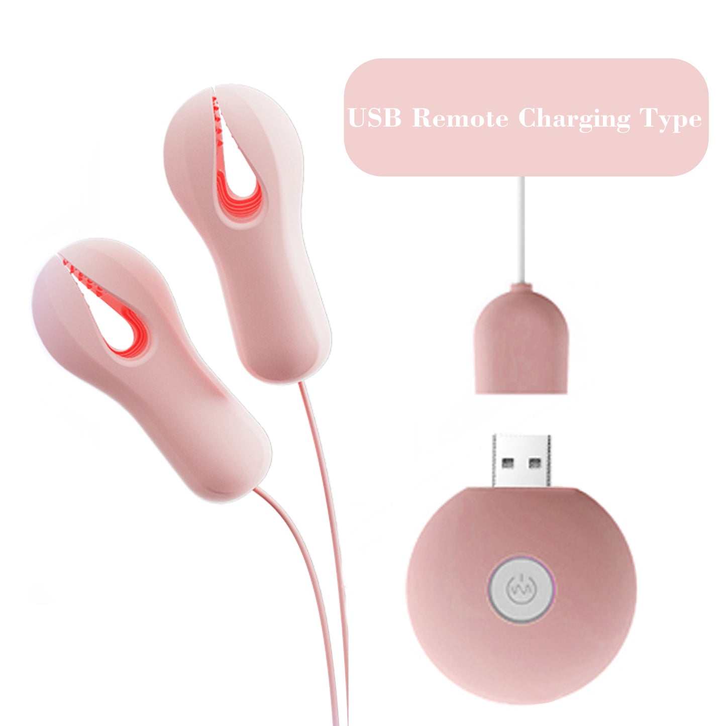 Ensemble de pinces à tétons électro vibrantes roses, jouets sexuels, jeux pour adultes, Machine de flirt érotique