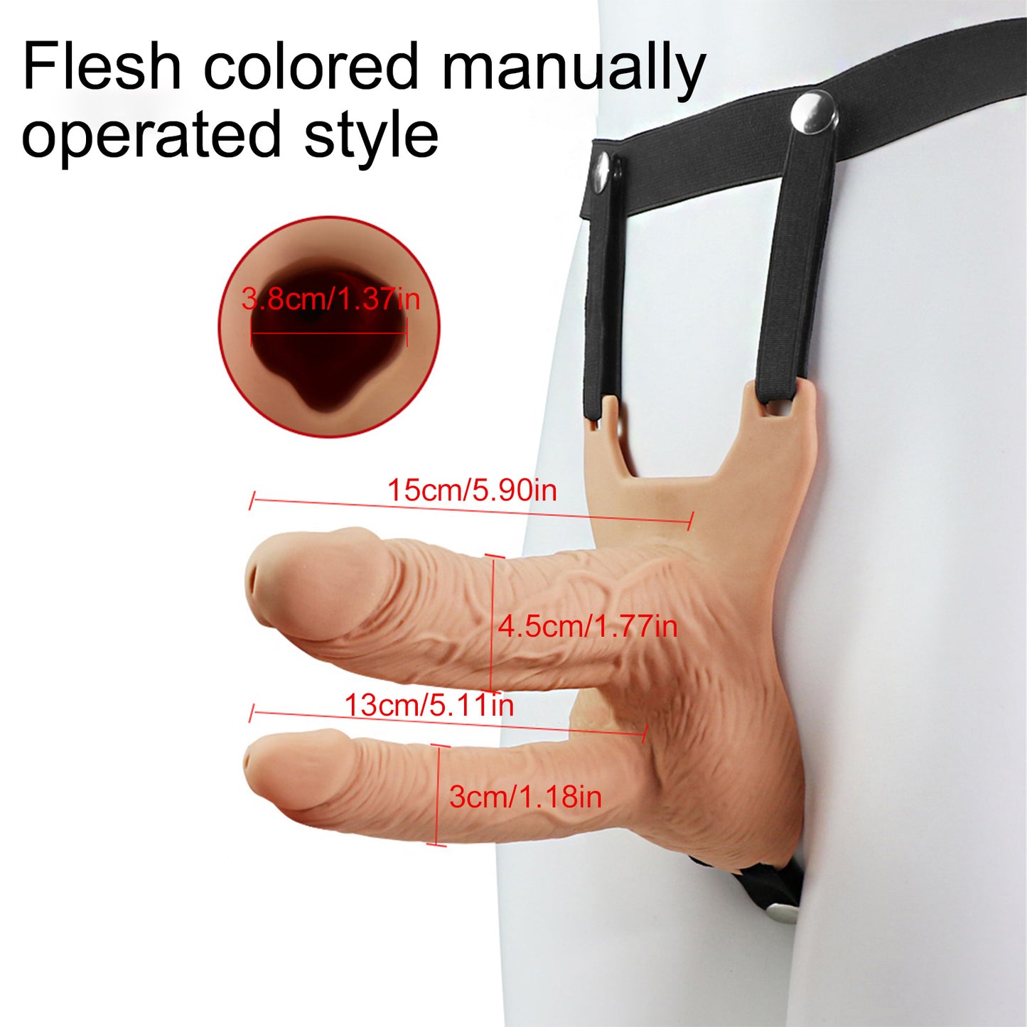 Wearable Realistic Conjoined Double Dildo Two Penis Female Masturbator Harness Belt Sex Toys For Woman Gay Couple