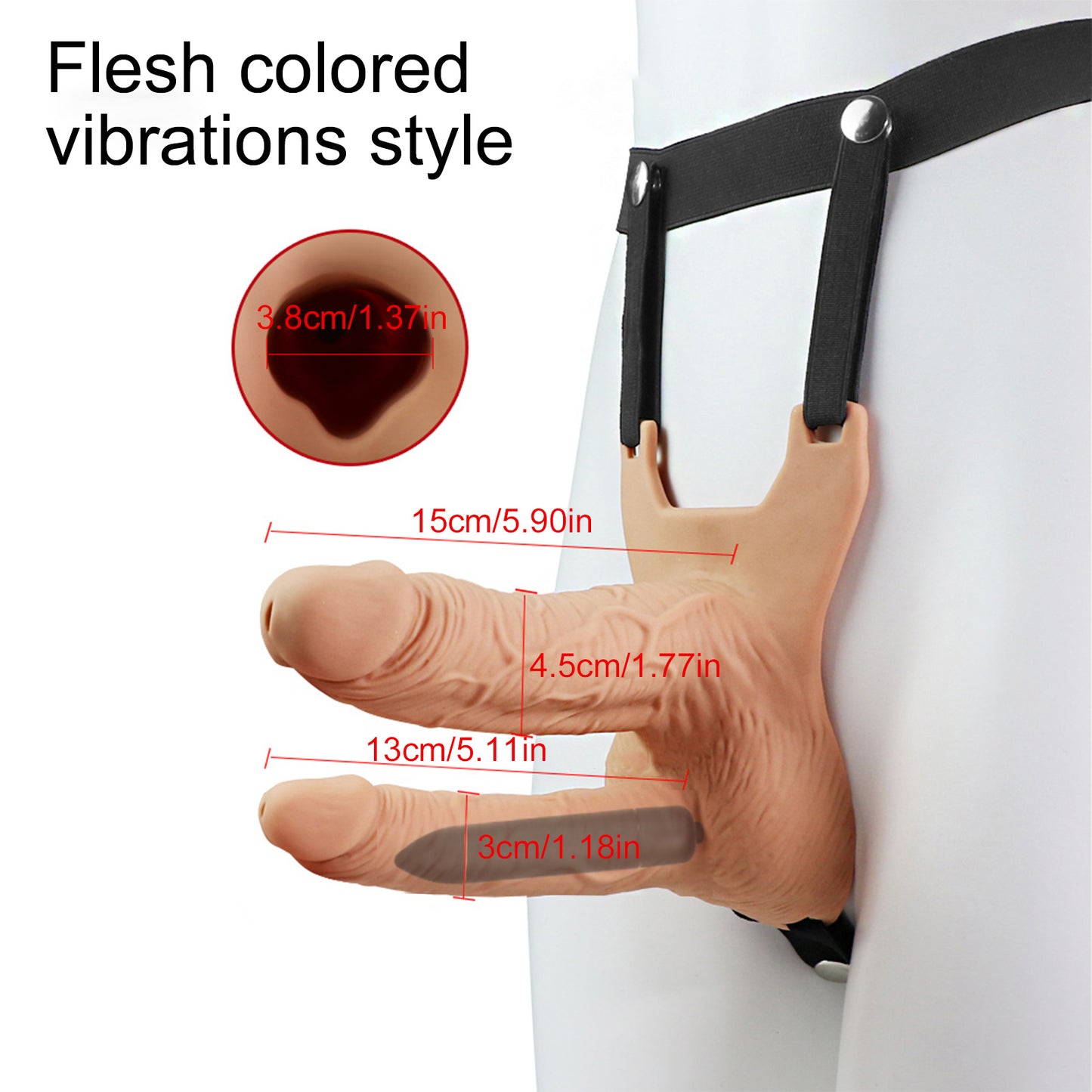 Wearable Realistic Conjoined Double Dildo Two Penis Female Masturbator Harness Belt Sex Toys For Woman Gay Couple