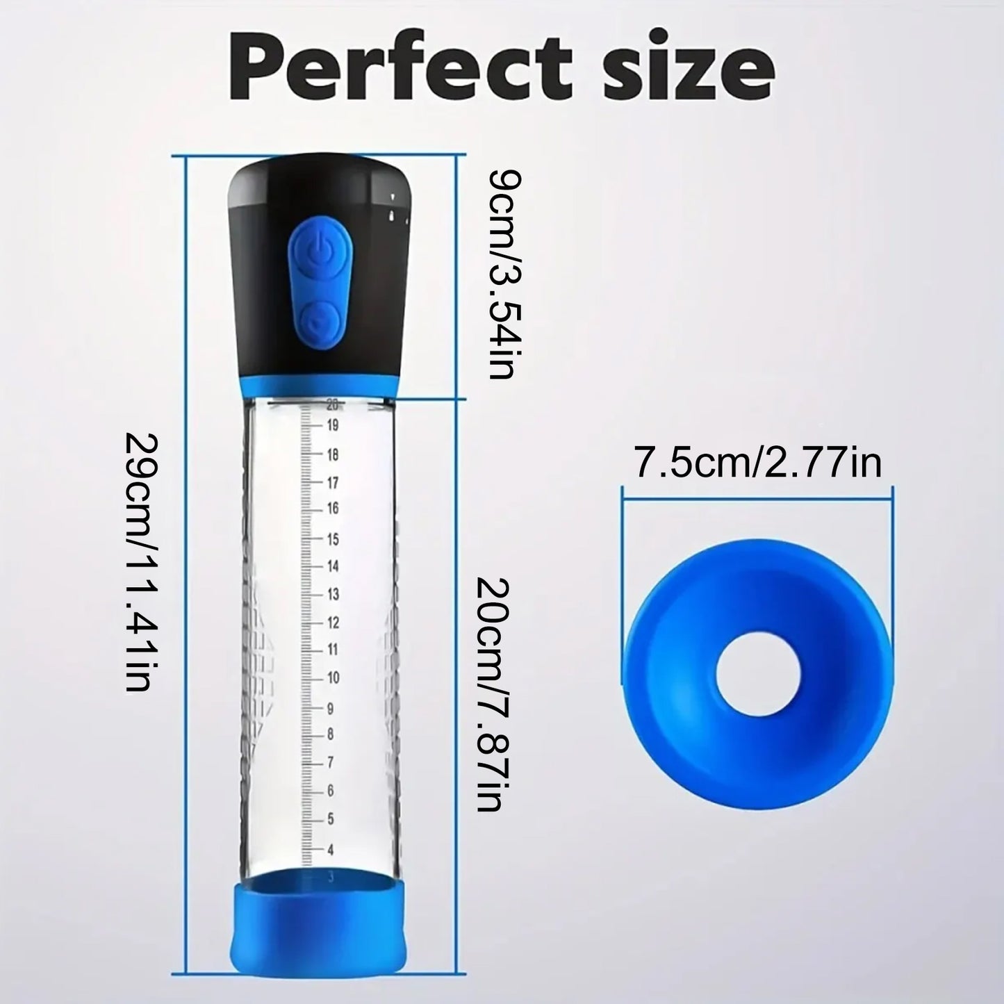 LED Electric Penis Pump Male Masturbator Cup Dick Extender Vacuum Pump Penis Enlargement Pump Trainer Sex Toy for Men