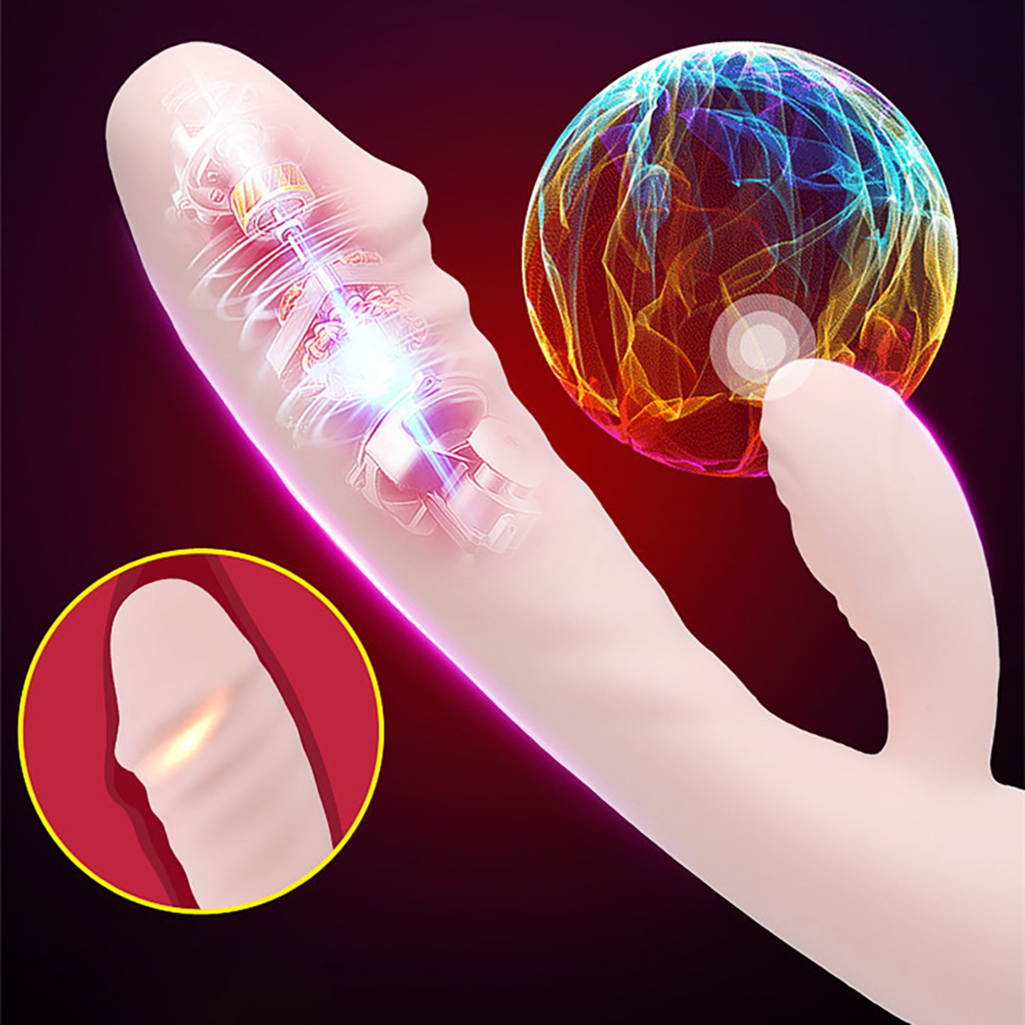 Telescopic vibrating masturbation stick G-spot stimulation pulse vibrator female dildo female adult toy 18 years and over