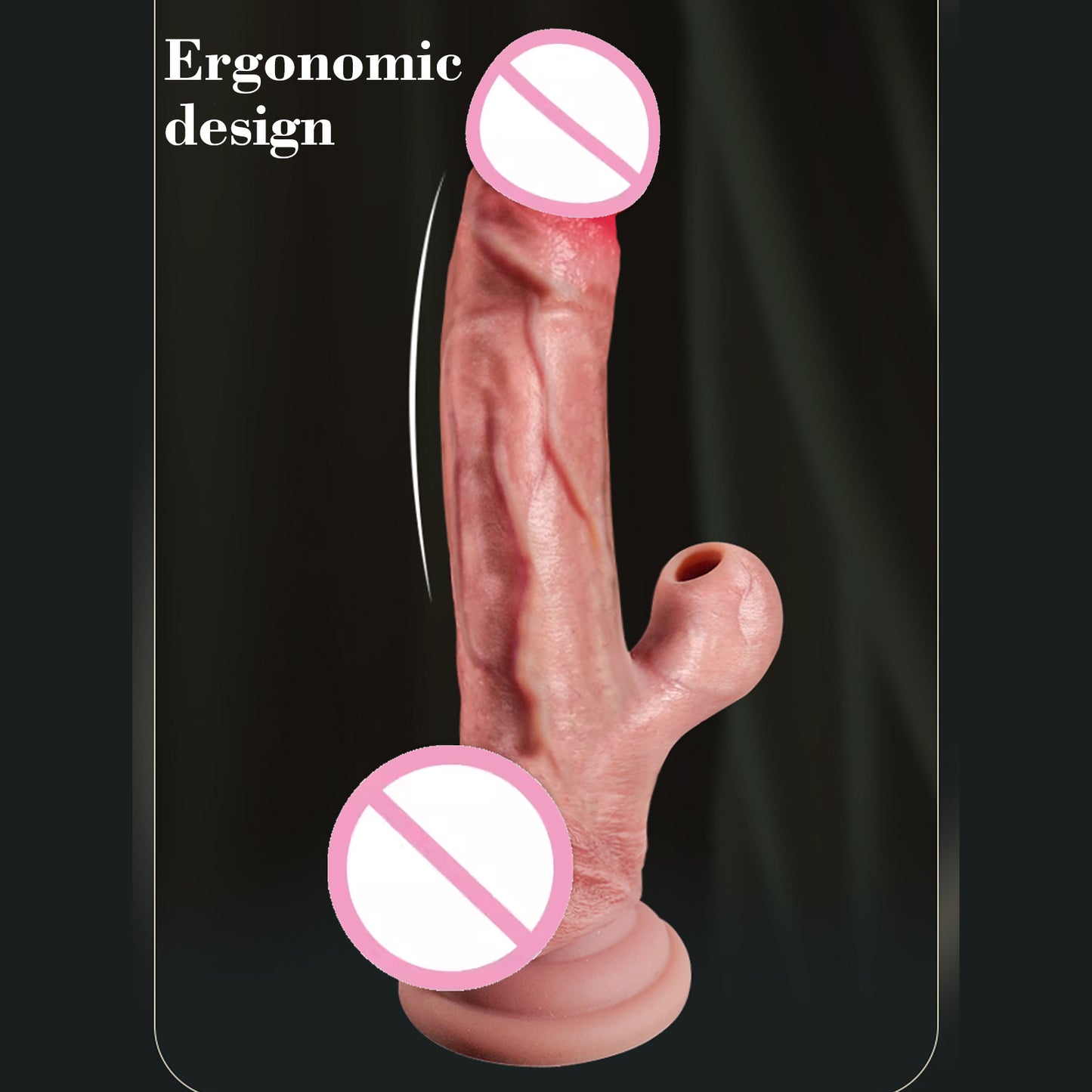 Thrust remote controlled heated and water proof realistic dildo vibrator sex toy for women