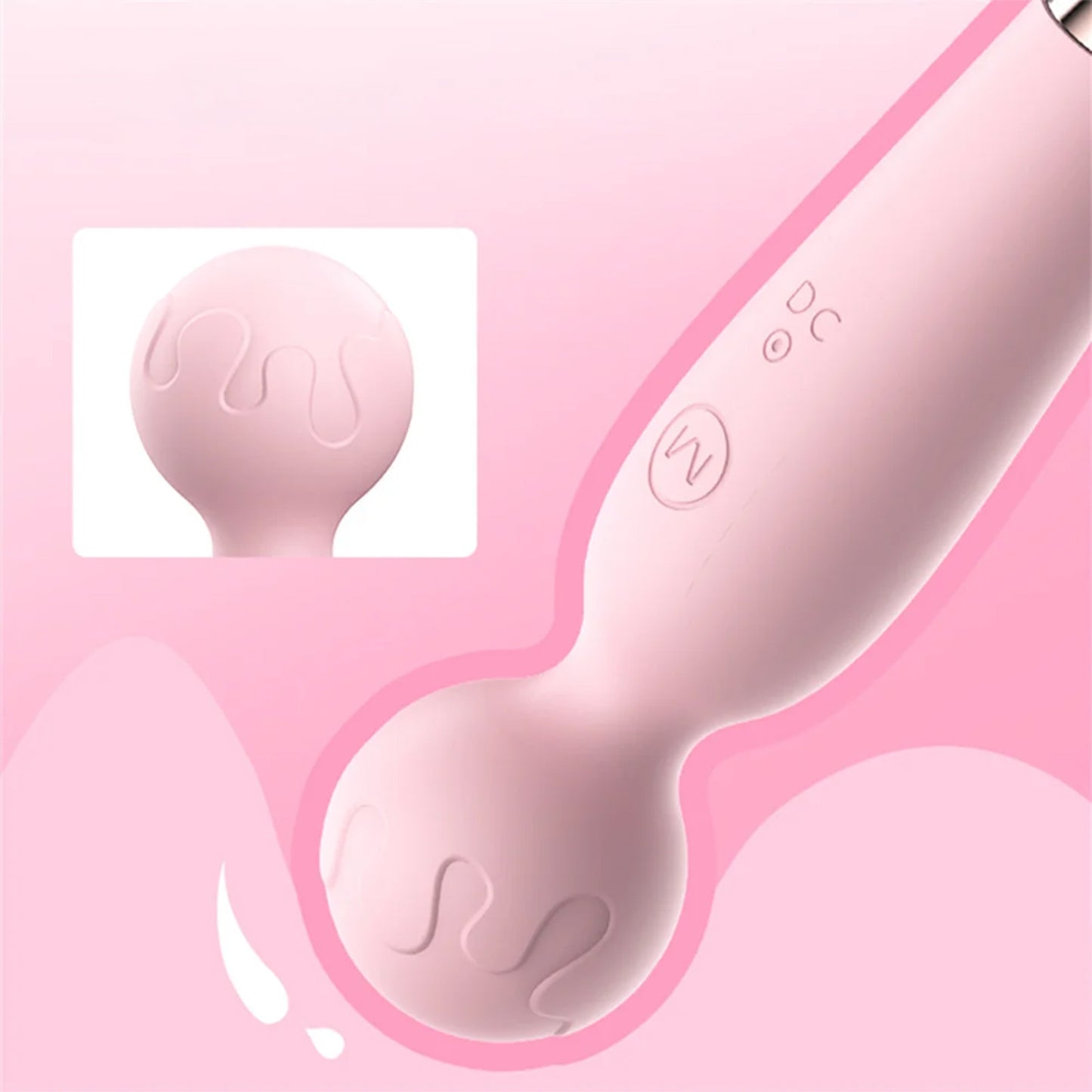 AV Magic Wand Massager Vibrator Ten-Speed Frequency Mini Microphone Shape Vibrator Soft Silicone Sex Toys for Women 18+