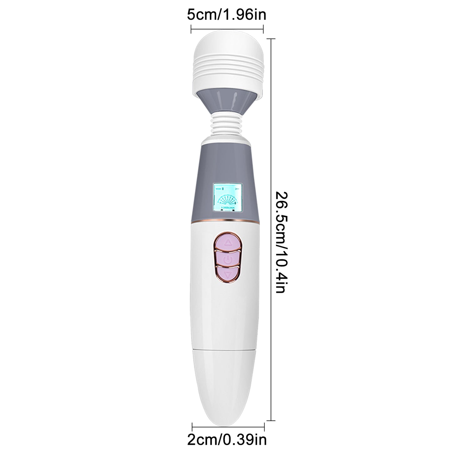 New Powerful AV Magic Wand Vibrator Clitoral Stimulation G-Spot Massage USB Rechargeable Adult Toy with LCD Display