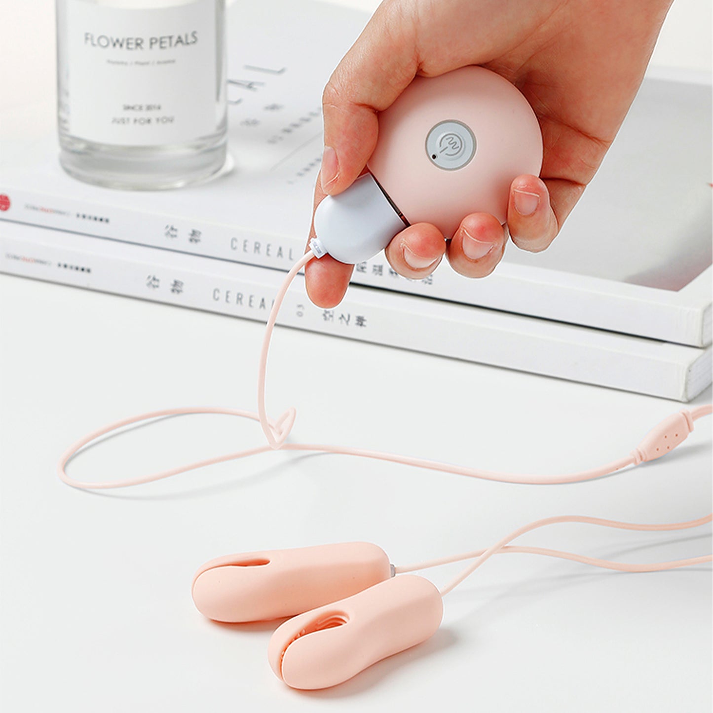 Ensemble de pinces à tétons électro vibrantes roses, jouets sexuels, jeux pour adultes, Machine de flirt érotique