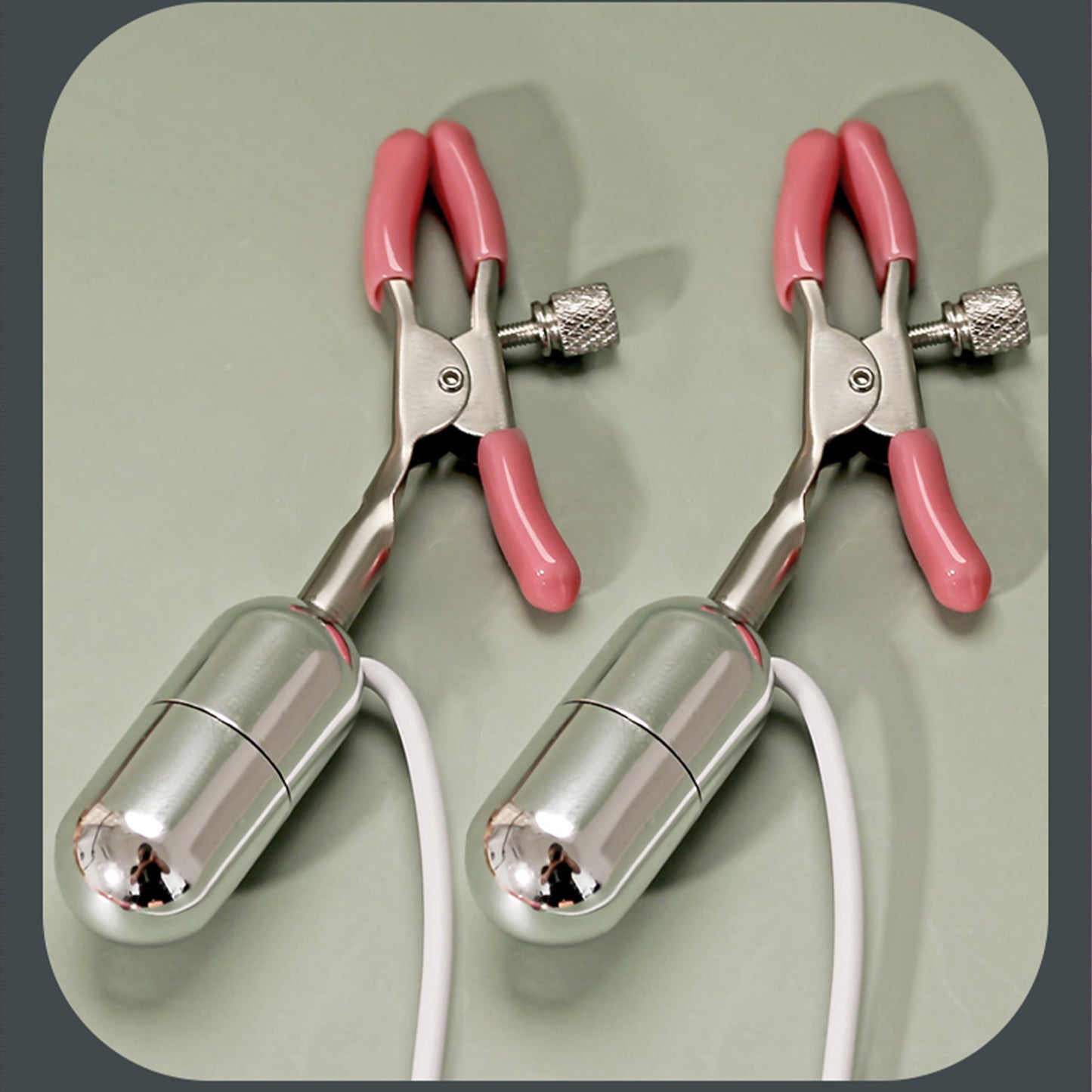 BDSM-Bondage-Nippelklemme, Sex-Brustklemme und Vibrator-Set, Silikon-Nippel-Vibrator-Klemme, wiederaufladbar