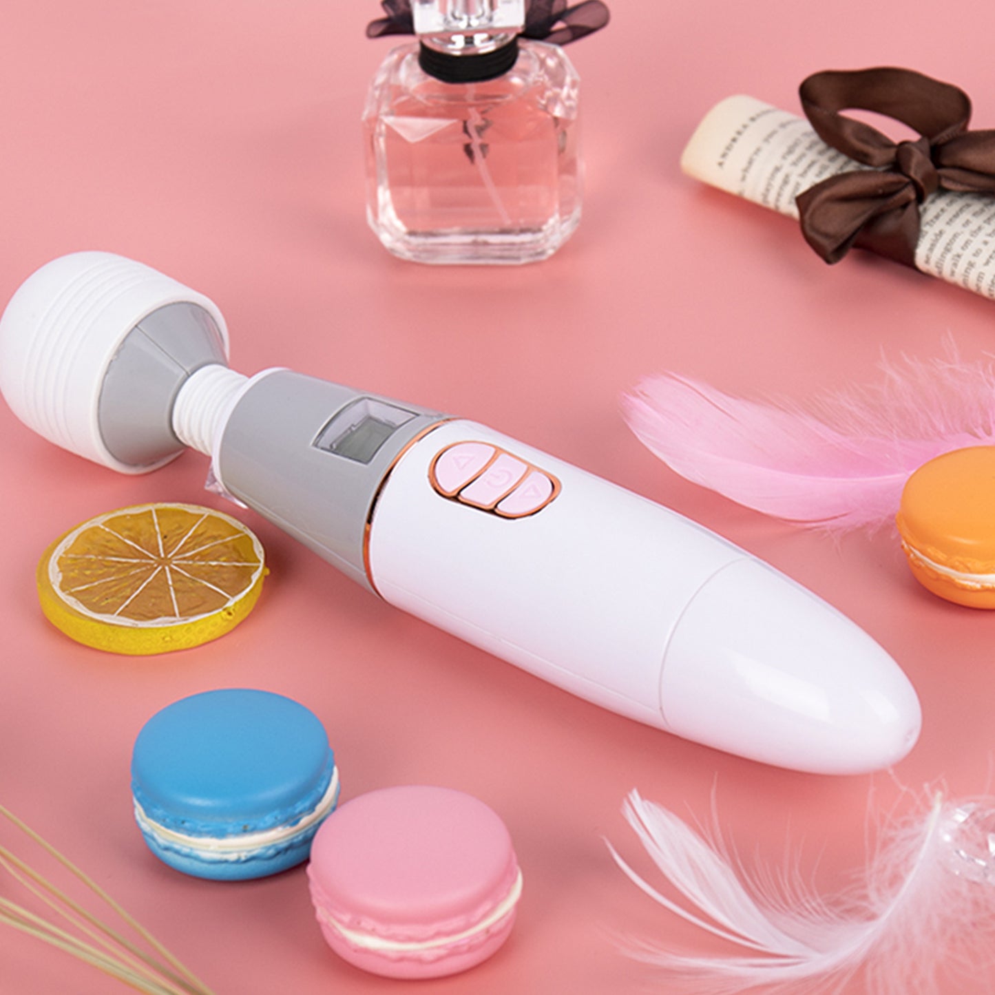 New Powerful AV Magic Wand Vibrator Clitoral Stimulation G-Spot Massage USB Rechargeable Adult Toy with LCD Display