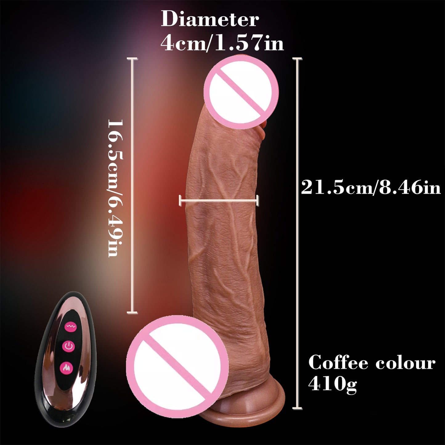 Manual and wireless remote controlled heated simulated penis wireless telescopic 360° swing electric dildo for women silicone sex toy