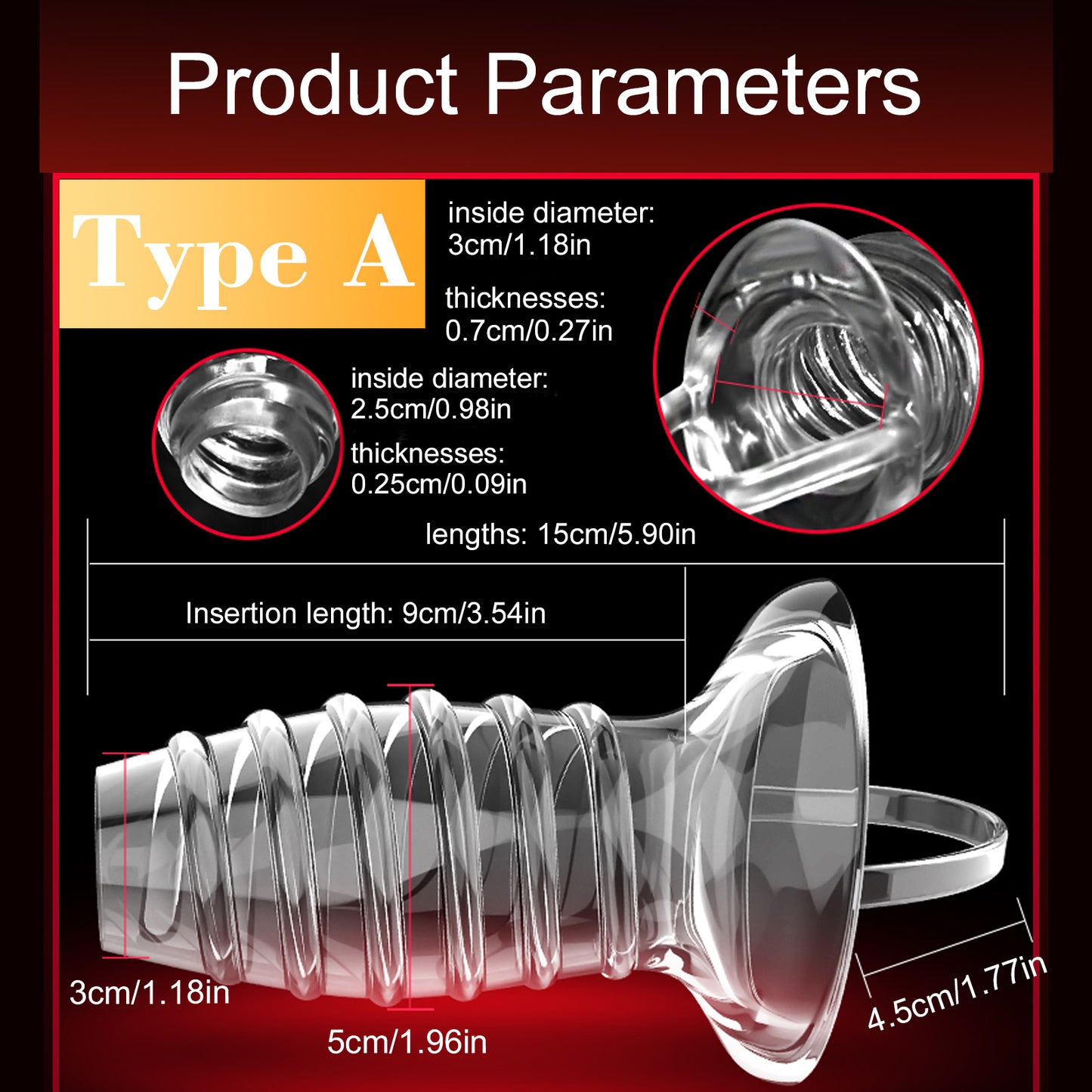 Reusable Condoms Transparent erotic crystal enlarged and bold condoms couple toys adult sex products Transparent Erotic Wolf Teeth Penis Cover