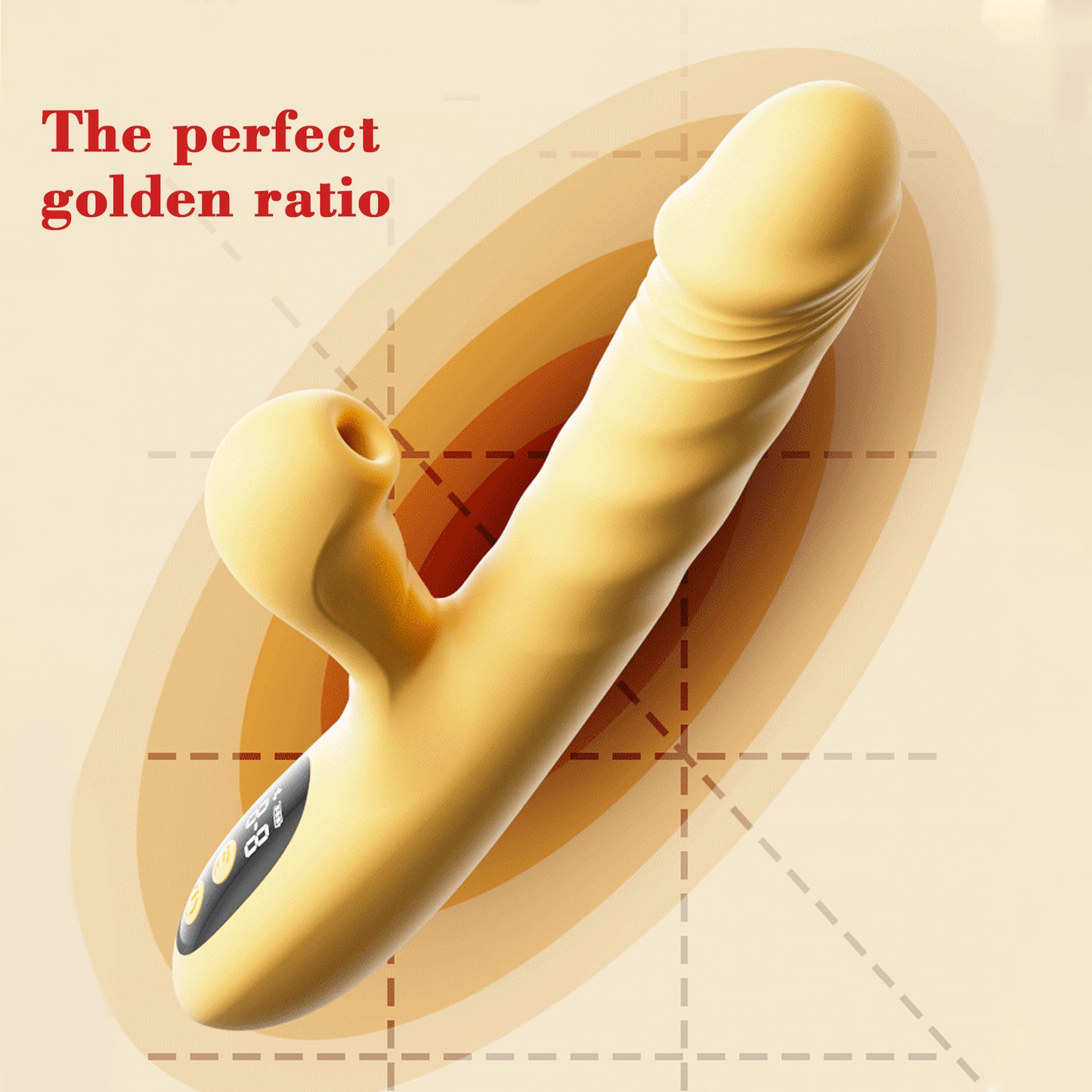 Women's Sex Toys Liquid Crystal Frequency Conversion Vibrator Telescopic Suck