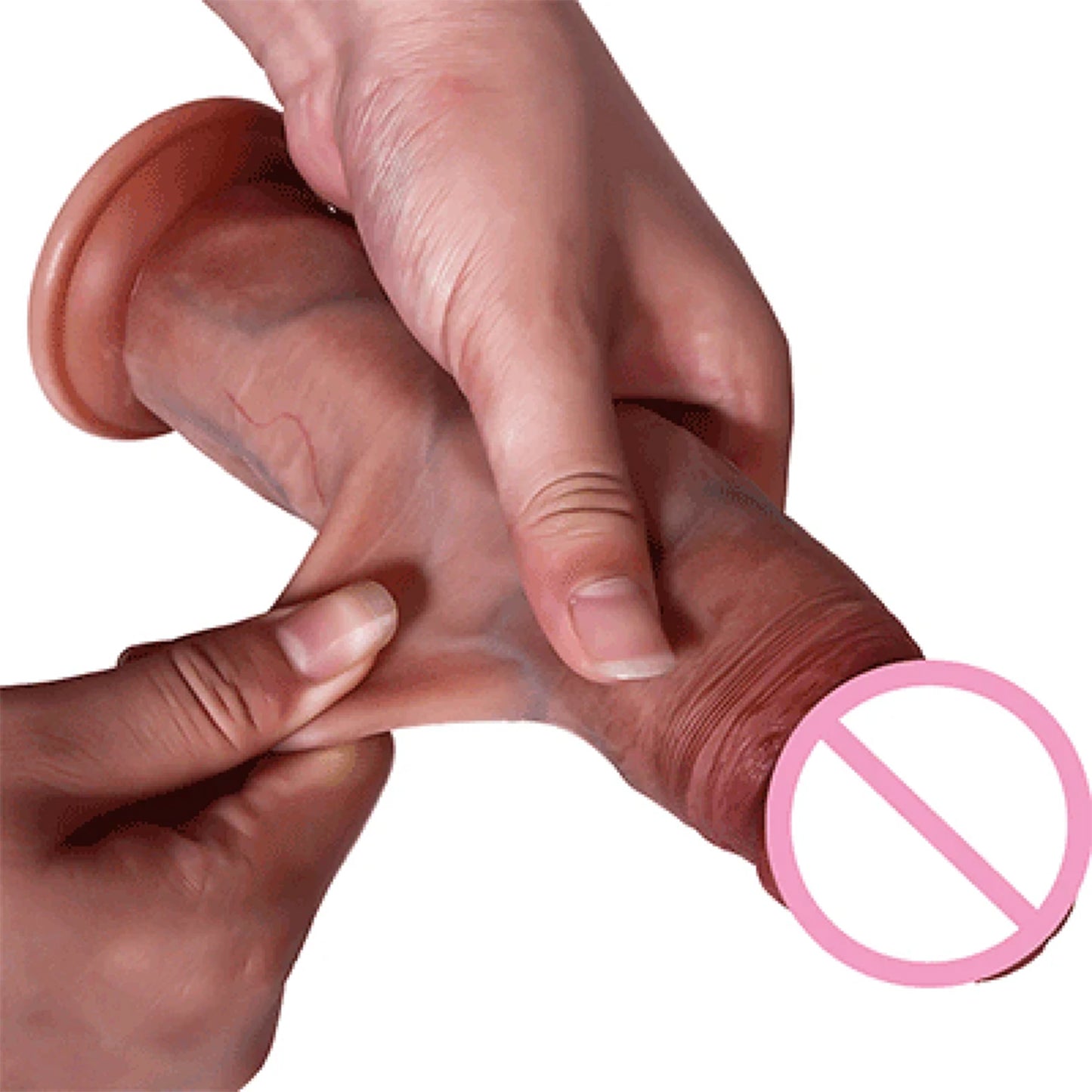 Realistic penis sliding foreskin simulation soft dildo sex toy huge stimulating tool female masturbator