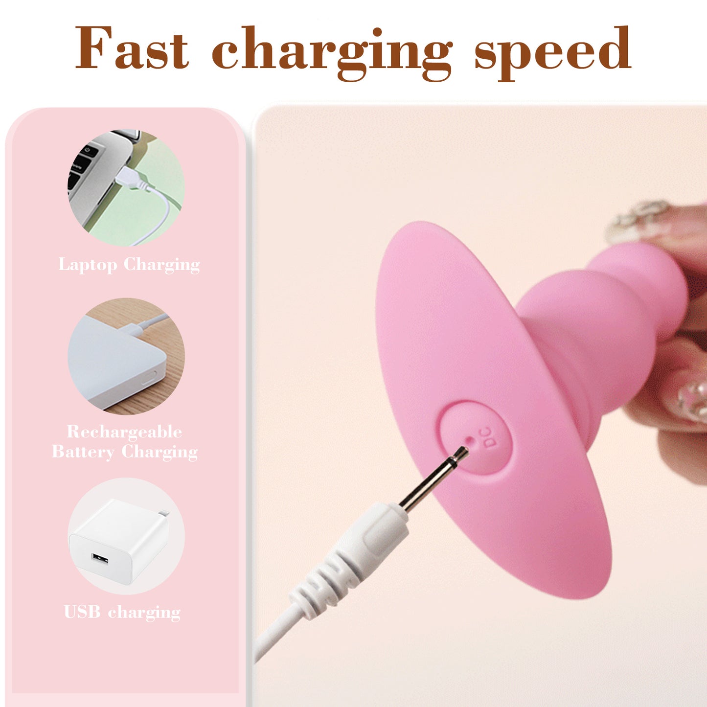 Vibrating Anal Probe -- Flexible Silicone Anal Sex Toy Bulet Vibrator for Adult