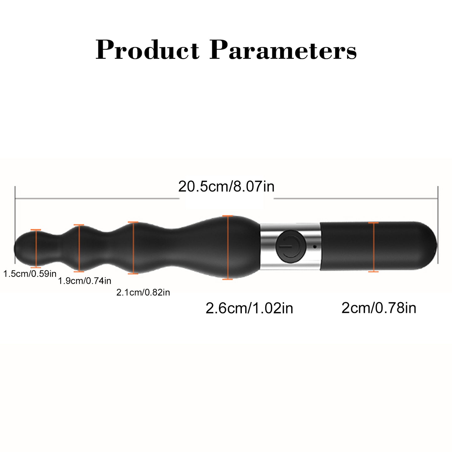 Vibrating Anal Beads Black Butt Plug Silicone Anal Vibrator Waterproof Sex Toys For Men and Women