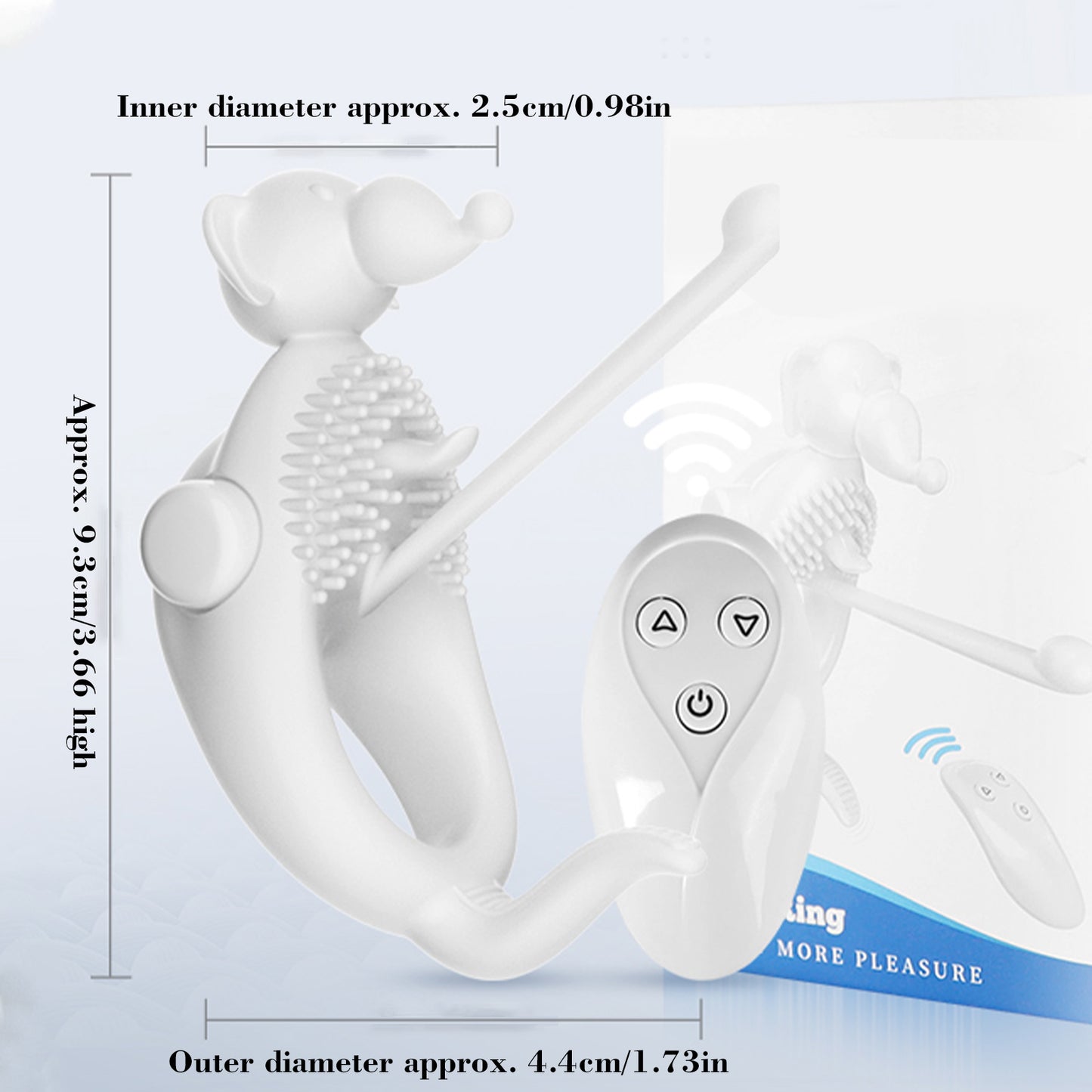 Baby Elephant Vibrating Penis Ring Semen Remote Control Male Sperm Locking Vibrator Men's Delay