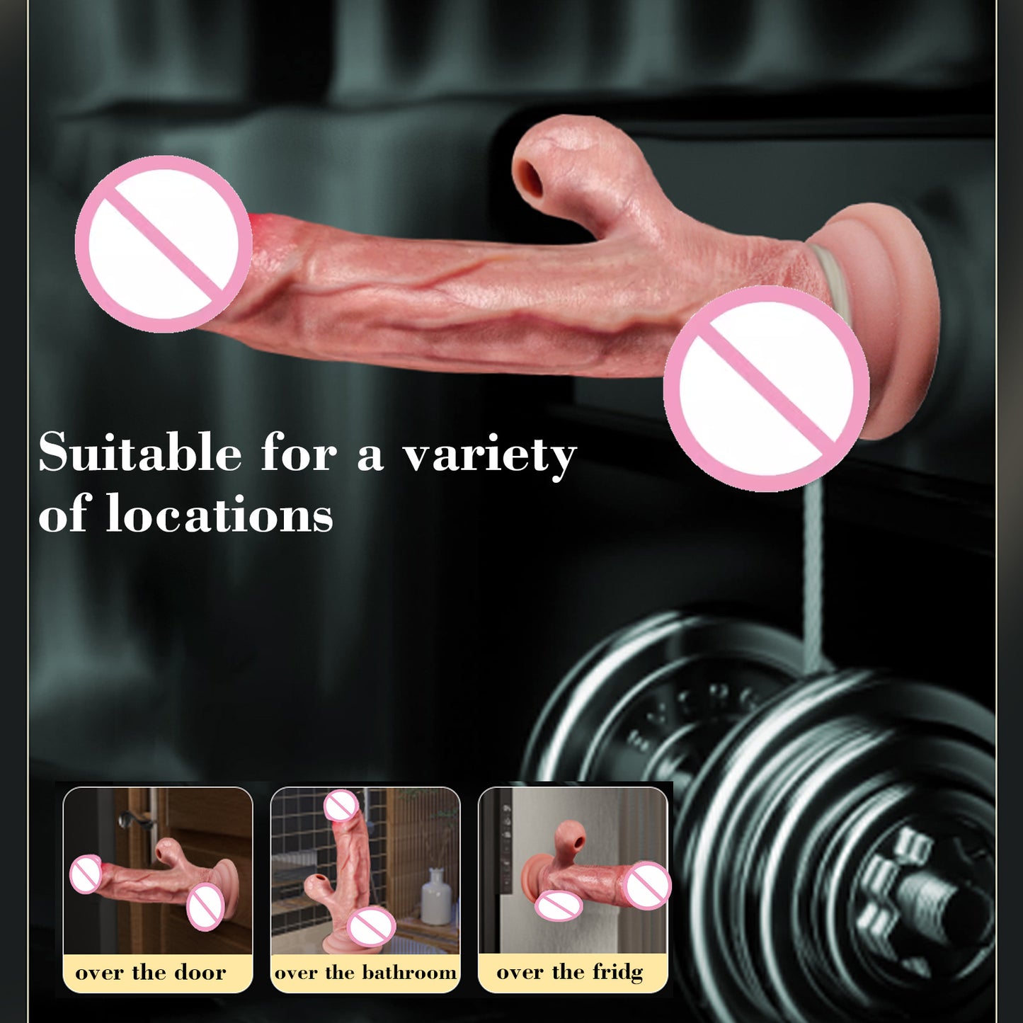 Thrust remote controlled heated and water proof realistic dildo vibrator sex toy for women