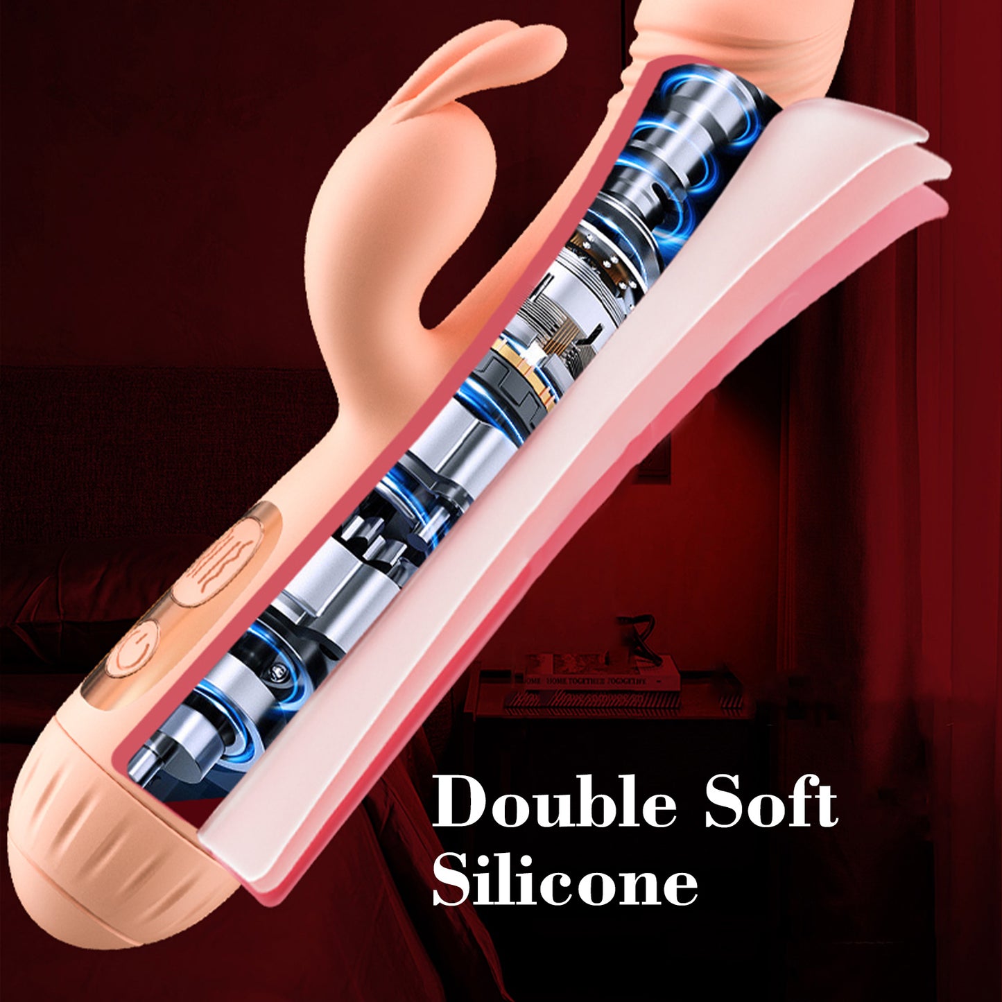 G-Spot Rabbit Vibrator Clitoral Stimulator - Realistic Dildo Vaginal Anal Massager with 10 Vibration Modes, Waterproof Rechargeable Adult Sex Toy for Women