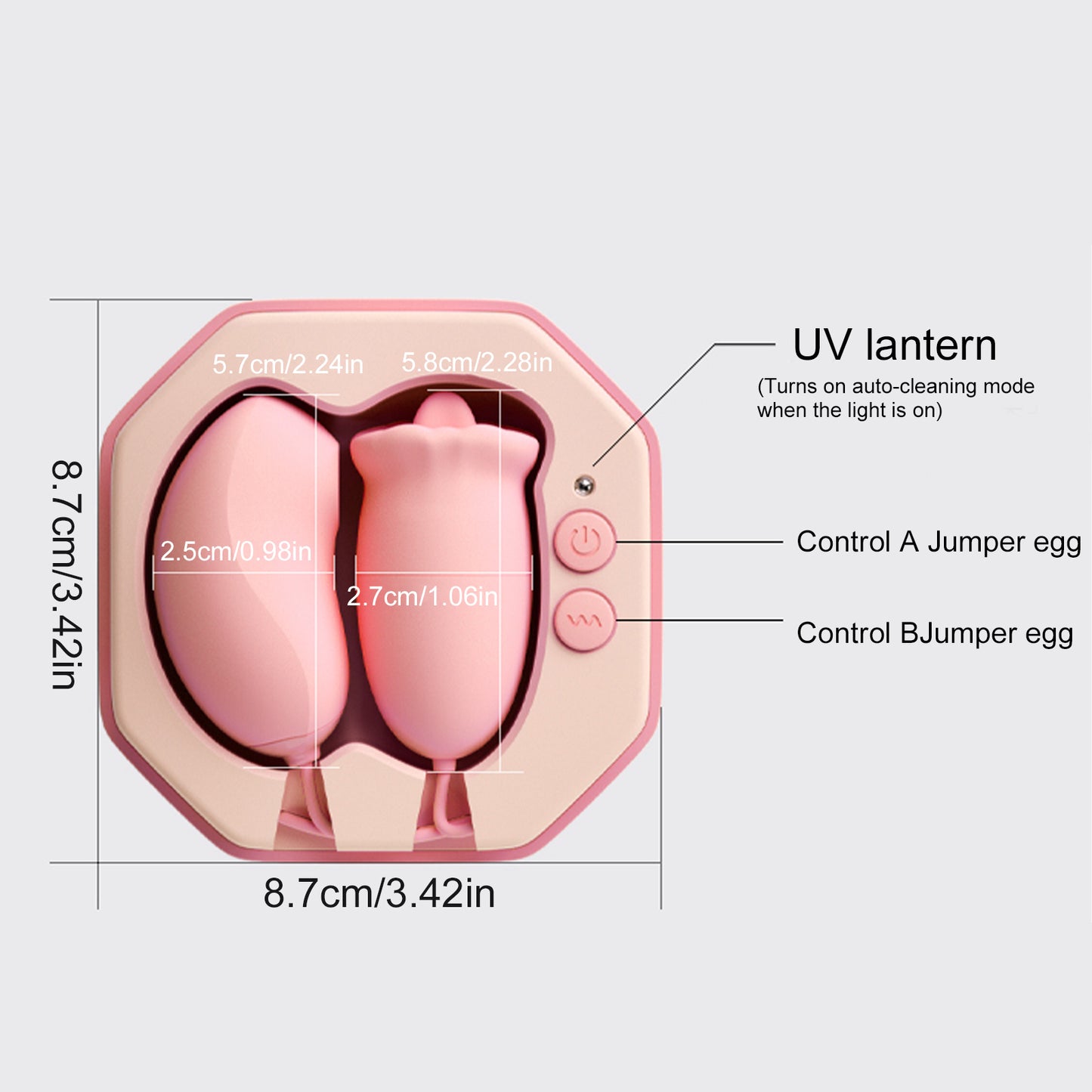 Sex Toys Adulte Télécommande Mini Oeuf Vibrant Mignon Rose Étanche avec une Boîte