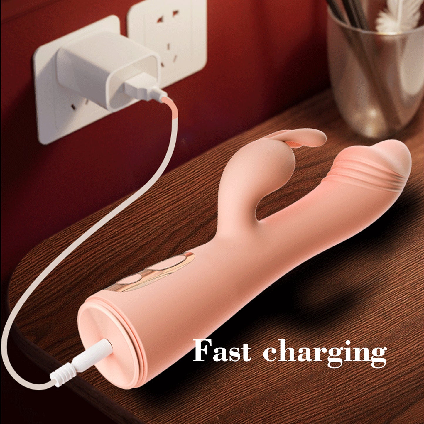G-Spot Rabbit Vibrator Clitoral Stimulator - Realistic Dildo Vaginal Anal Massager with 10 Vibration Modes, Waterproof Rechargeable Adult Sex Toy for Women