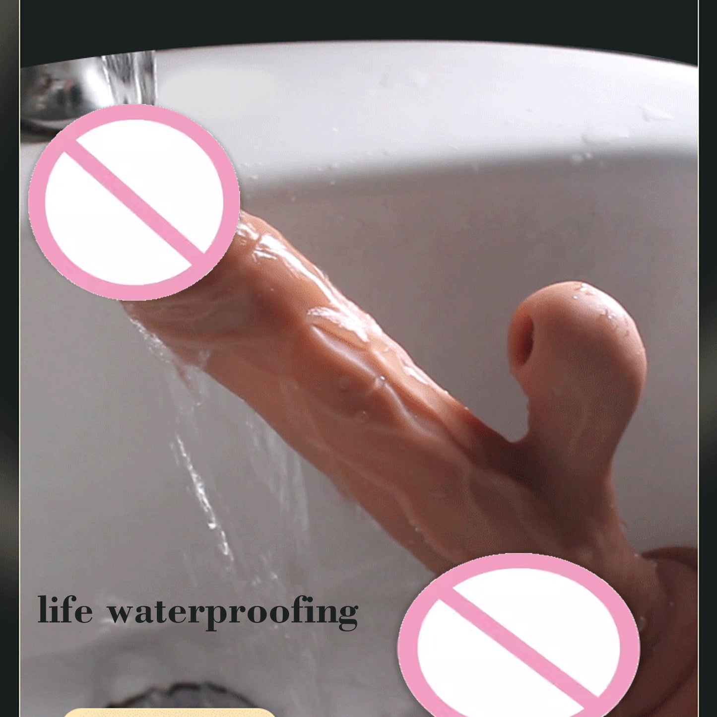 Thrust remote controlled heated and water proof realistic dildo vibrator sex toy for women
