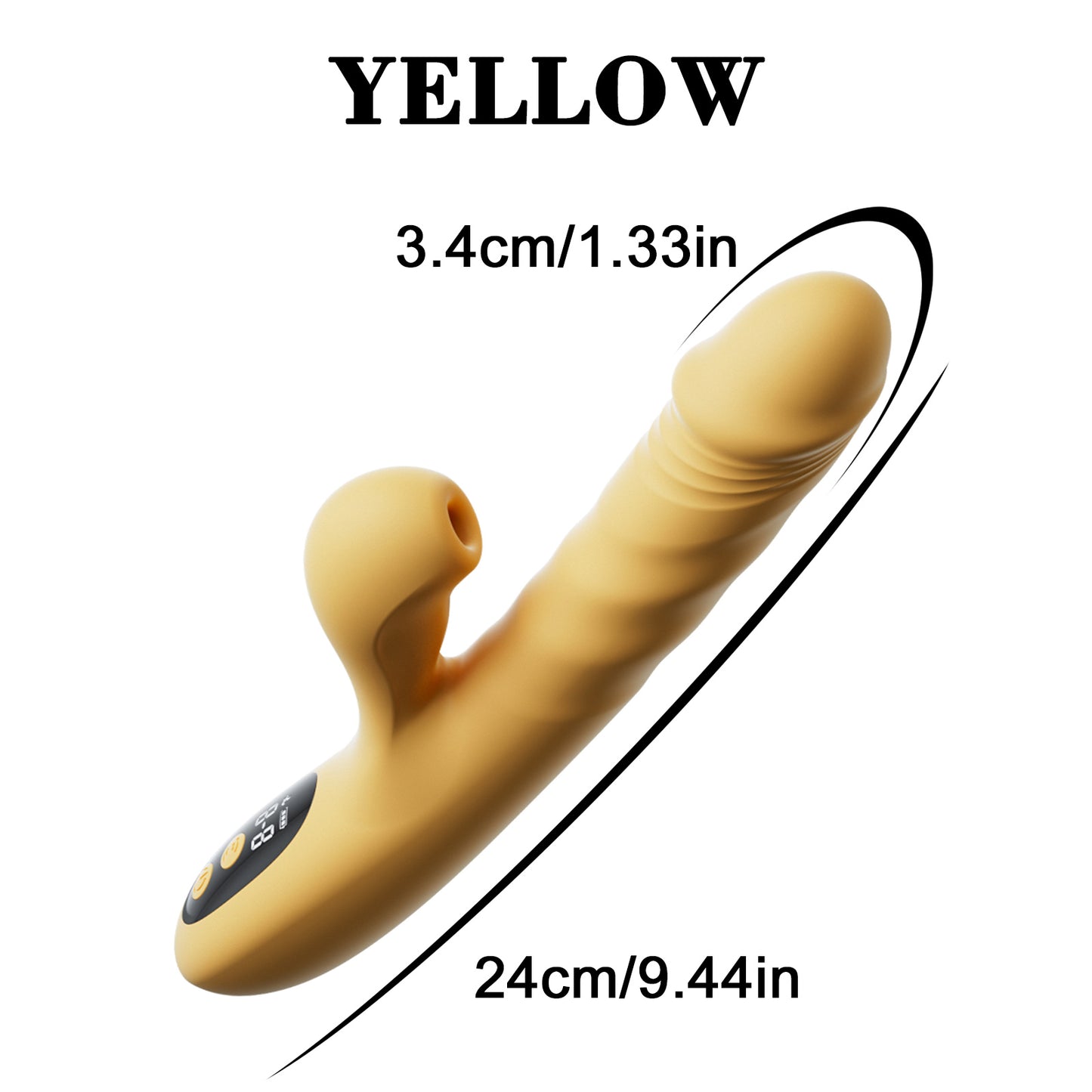 Women's Sex Toys Liquid Crystal Frequency Conversion Vibrator Telescopic Suck