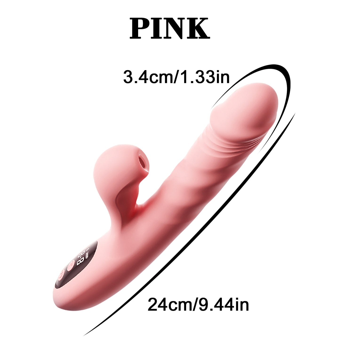 Women's Sex Toys Liquid Crystal Frequency Conversion Vibrator Telescopic Suck