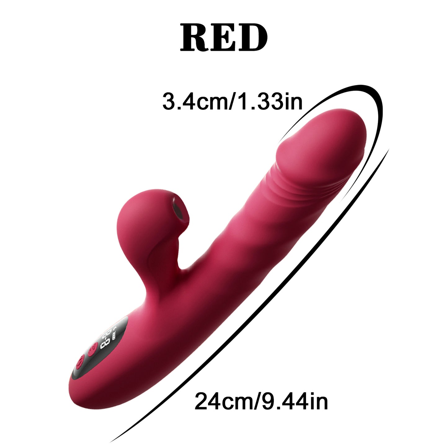 Women's Sex Toys Liquid Crystal Frequency Conversion Vibrator Telescopic Suck