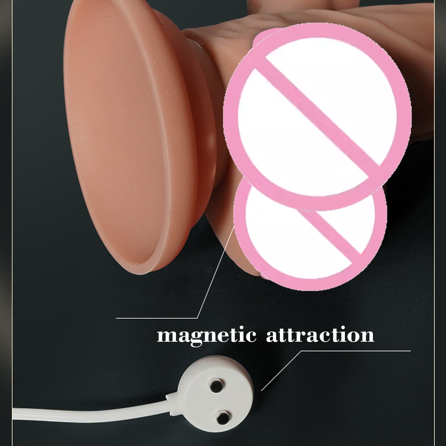 Thrust remote controlled heated and water proof realistic dildo vibrator sex toy for women