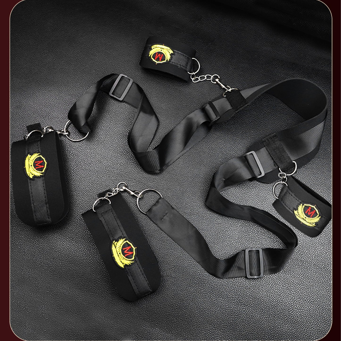 Sexual Bondage BDSM Kit Restraint - Upgraded 3-piece set of leg straps, blindfold, oral ball adult game sex toys for men and women couples