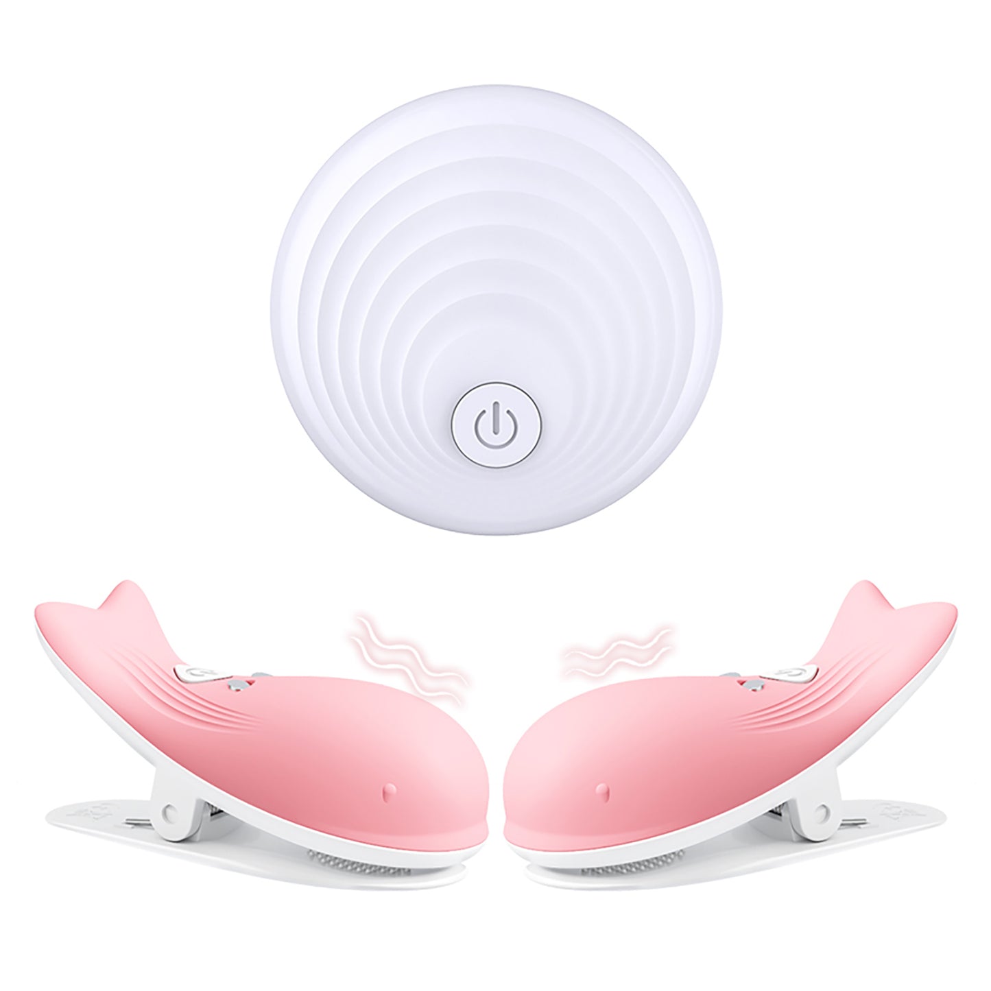 Pinces à tétons réglables vibrantes et électro rechargeables, jouets sexuels roses