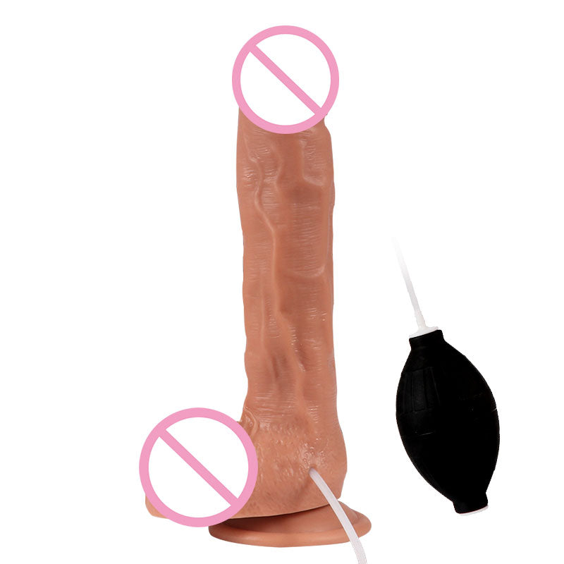Realistic squirting dildo sex toy ejaculation penis with strong suction cup, suitable for ladies men couple pleasure