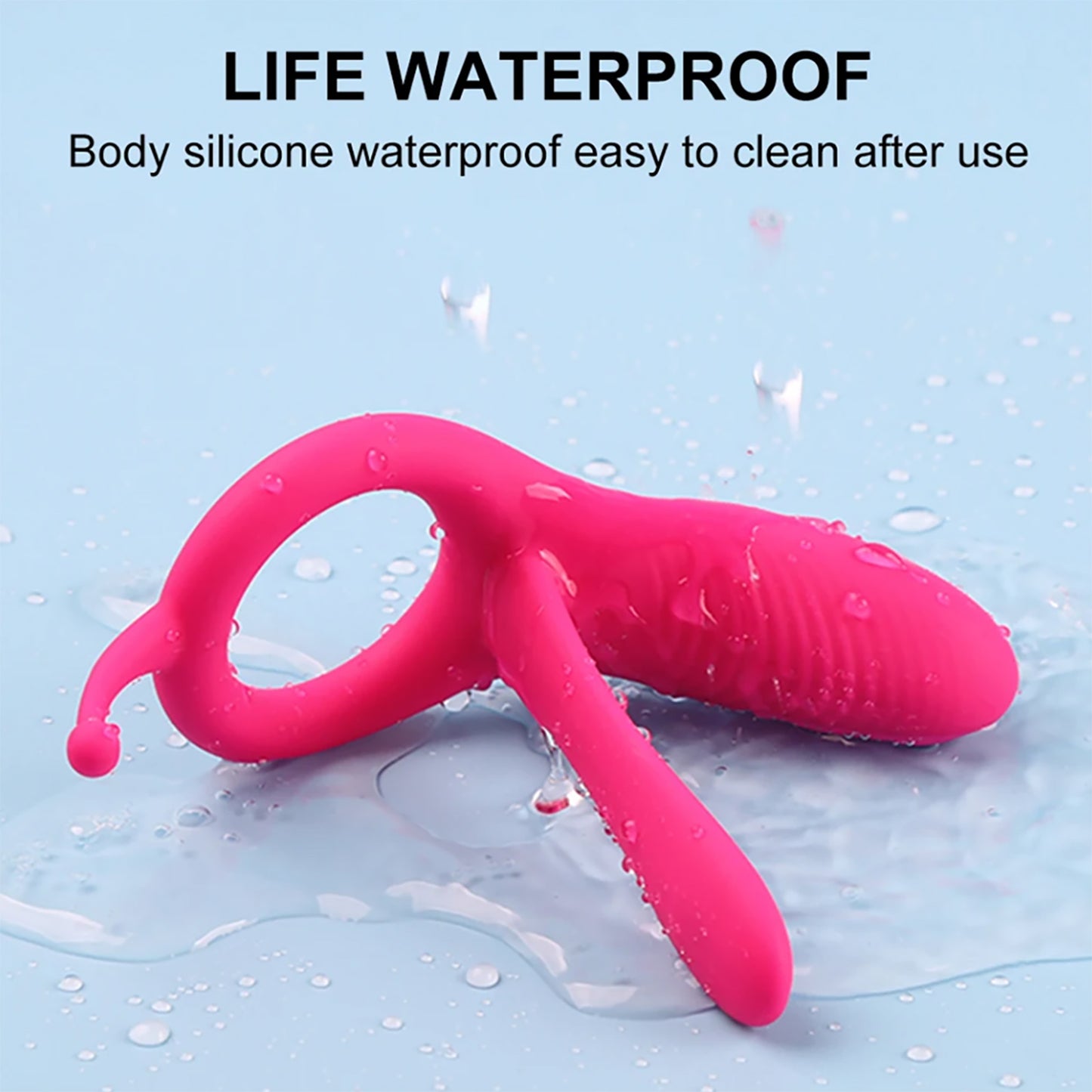 Remote Control Penis Ring Vibrator Silicone Adult Sex Toy Erection Couples Remote Control for Toys Black