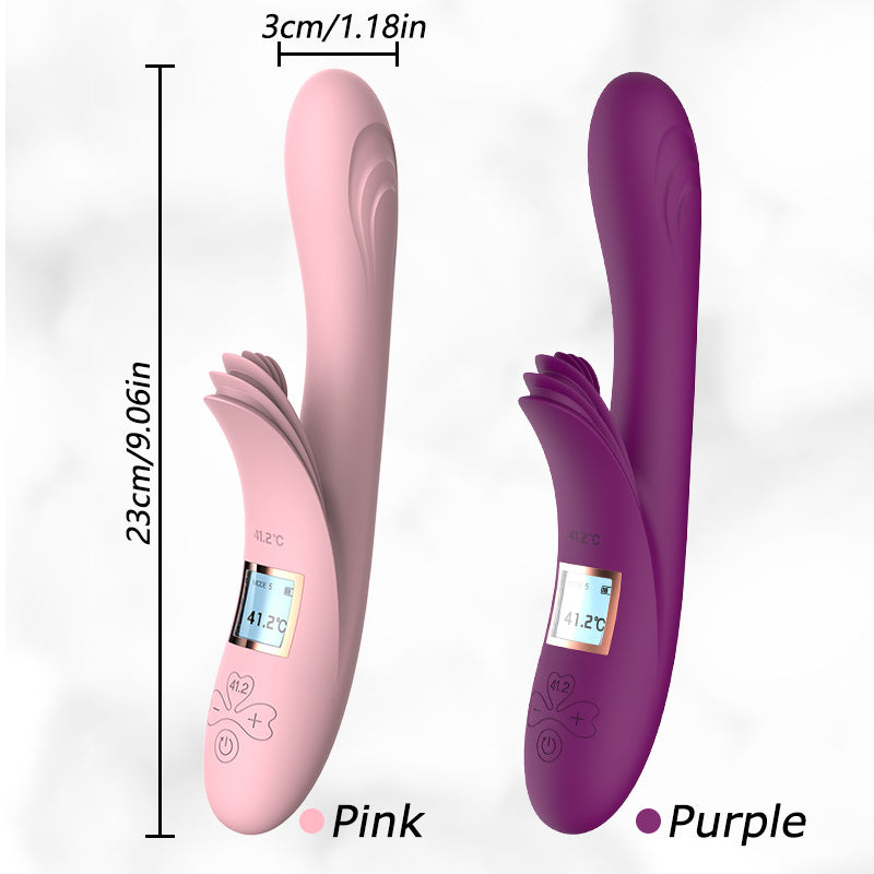 Vibrator 2 In 1 Female Clitoris Nipple Stimulator Massager G-Spot Masturbation Massager Touguelicking Sex Toys Goods for Women18