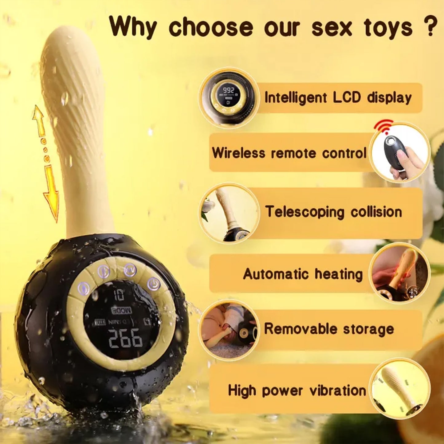 Sex-Maschinenpistole, intelligente automatische Fernbedienung, Sexspielzeug für Erwachsene, geeignet für Männer, Frauen und Paare