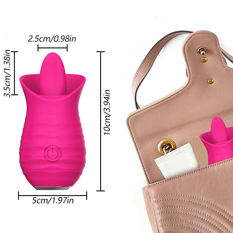 Rose Vibrator 2 In 1 Vagina Masturbation Nipple Sucker Tougue Licking Clitoris Stimulation G-Spot Massager Dildo Sex Toys 18+