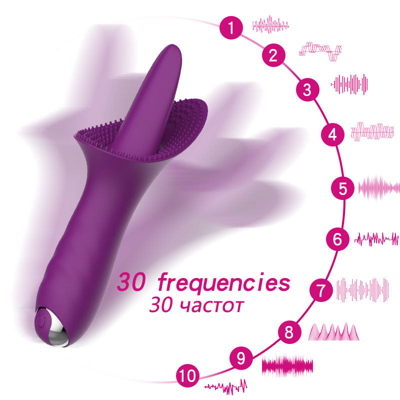Tongue Licking Blowjob G Spot Clitoral Vibrator 30 Frequencies Clit Tickler Nipple Stimulator Vaginal Orgasm Sex Toys for Women