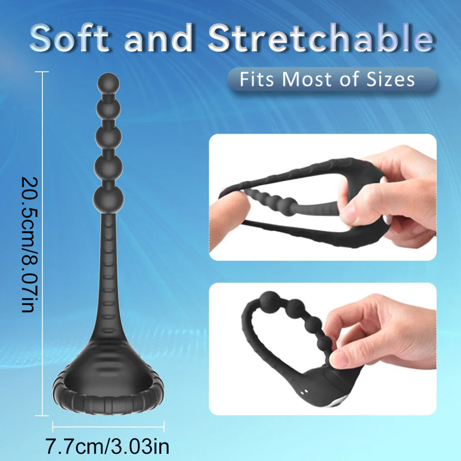 Pull bead Lock sperm ring, Design maintain a Firmer & Longer-lasting Erectionring , Stimulates the testicles and penis, Adult Sex Toy for Adult pleasure