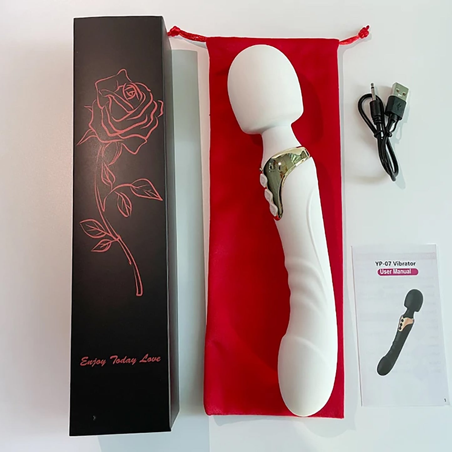 Erotic big head wand clitoris pussy massager vibrator waterproof usb charging adult sex toys for women