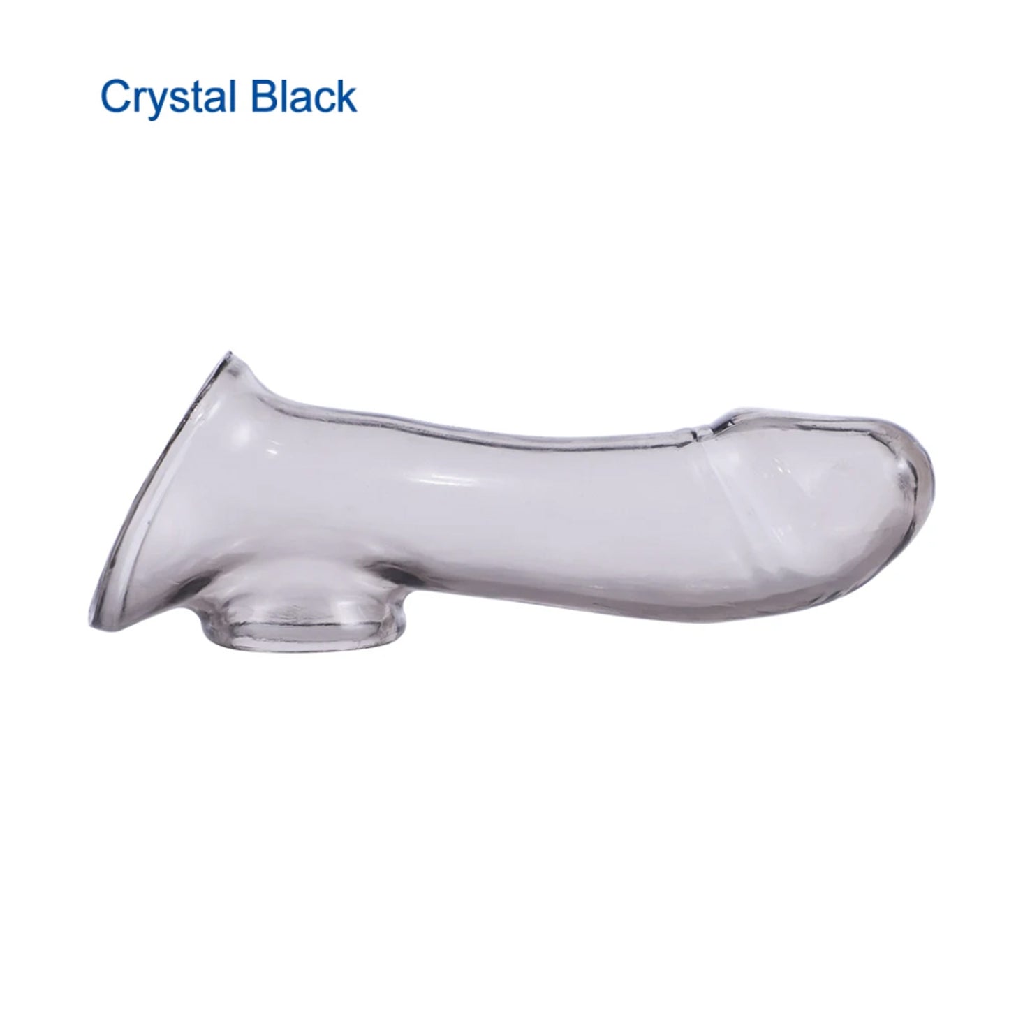Crystal penis extender, transparent crystal condom, reusable sex toy with semen locking ring