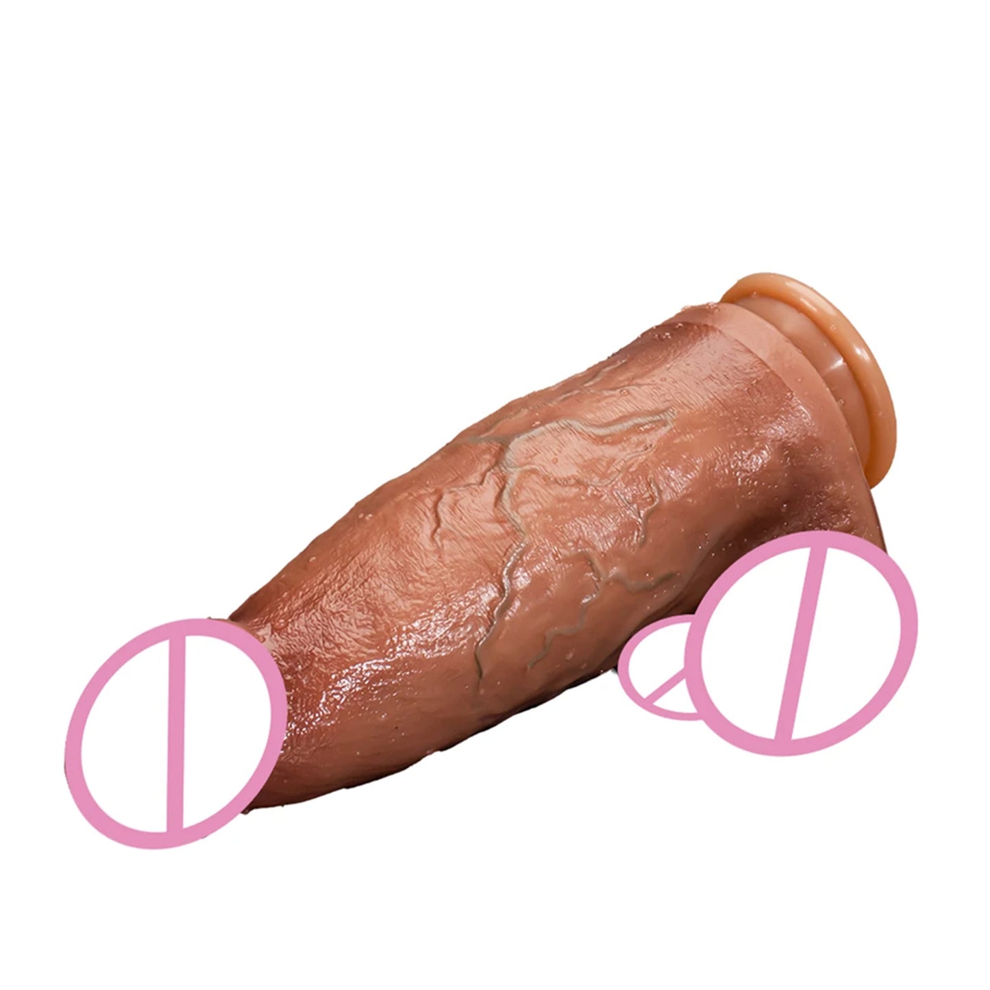 Giant fake dildo sex toys soft fleshy, realistic green tendon pattern artificial penis is suitable for homosexual 18+
