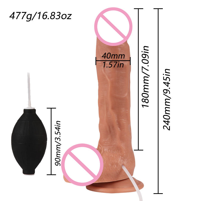 Realistic squirting dildo sex toy ejaculation penis with strong suction cup, suitable for ladies men couple pleasure
