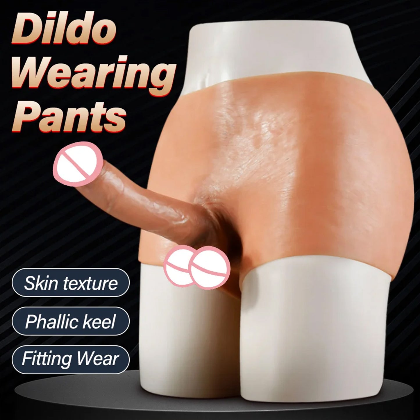 Realistic Hollow and Solid Dildo Shorts Wearable Silicone Panties Dildo Soft Sex Toy for Two Lesbian or Gay Adults Anal Dildo 18+