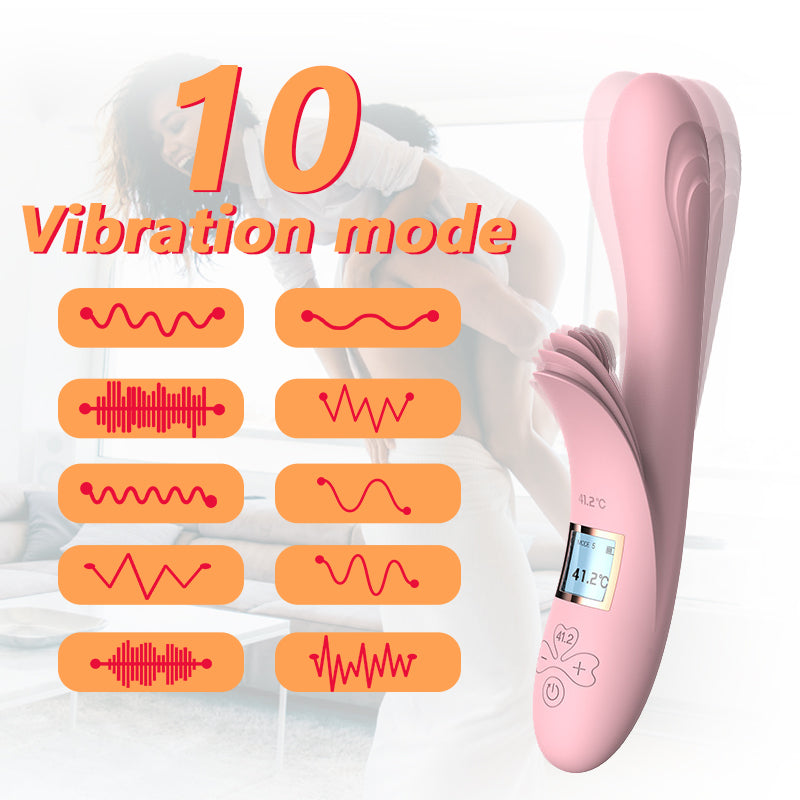 Vibrator 2 In 1 Female Clitoris Nipple Stimulator Massager G-Spot Masturbation Massager Touguelicking Sex Toys Goods for Women18