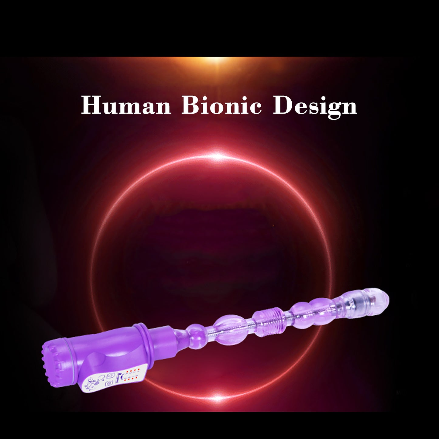 Adjustable free deformation swinging jelly vibrator anus butt plug bead massager sex toy masturbation