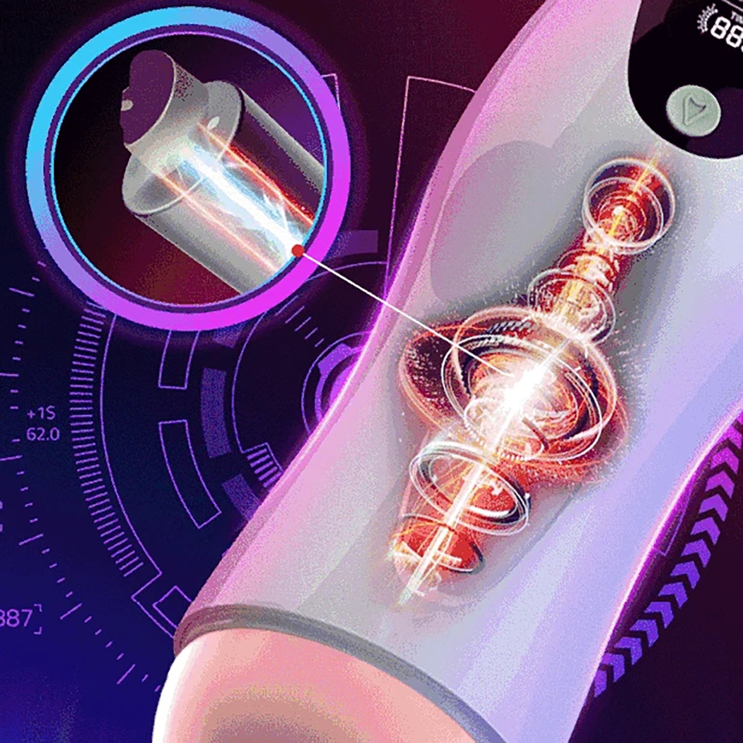 LCD Display Electric Male Masturbators Vibration Sucking Sex Toy For Men Masturbation Cup
