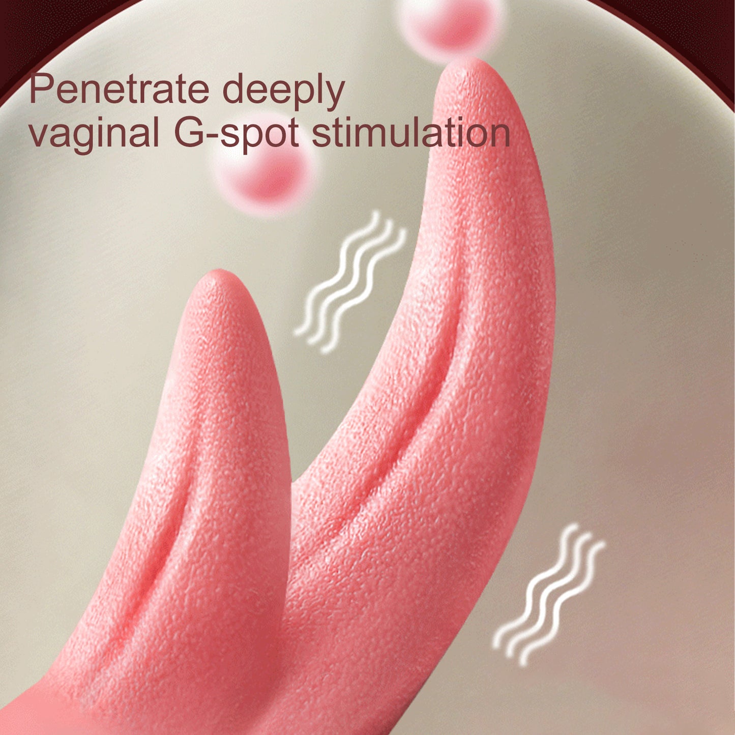 Simulated Tongue Vibrating Pleasure Sex Toy Heating Multi-function