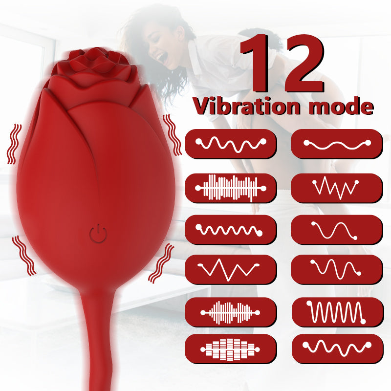 Vibrator Rose Vagina Masturbation Remote Control Female Clitoris Nipple Stimulator Massager Licking G-Spot Dildo Sex Toys 18+