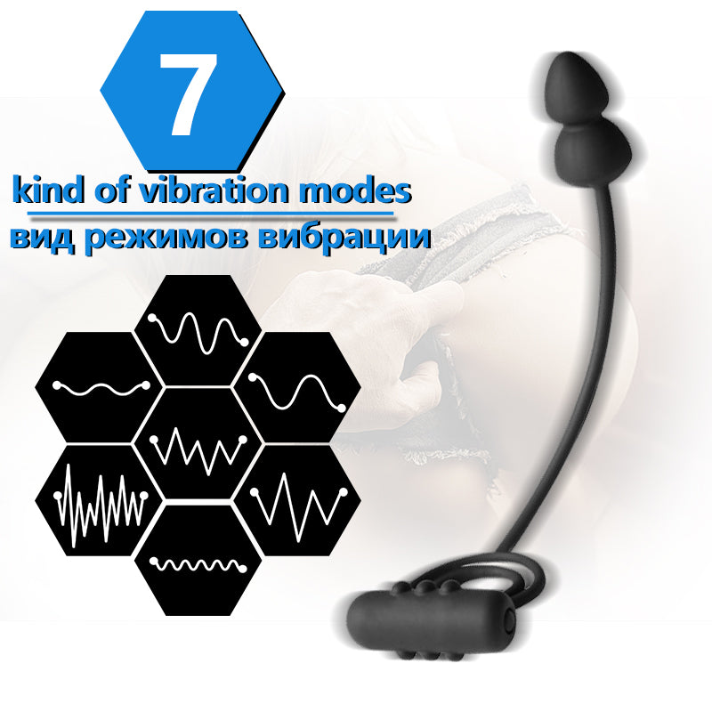 Semen Lock Ring Anal Plug Prostate Massage Vibrator for Men Goods for Couple Adult Sex Toy Delaying Ejaculation Shock Together18
