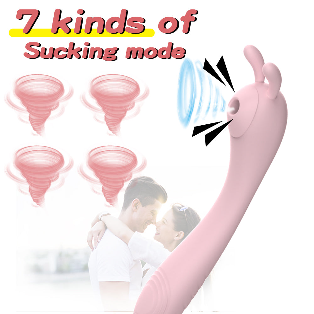 Vibromasseur Double tête pour Masturbation vaginale, succion féminine, stimulateur de Clitoris et de mamelon, masseur, léchage du point G, gode, jouets sexuels, 18 ans et plus