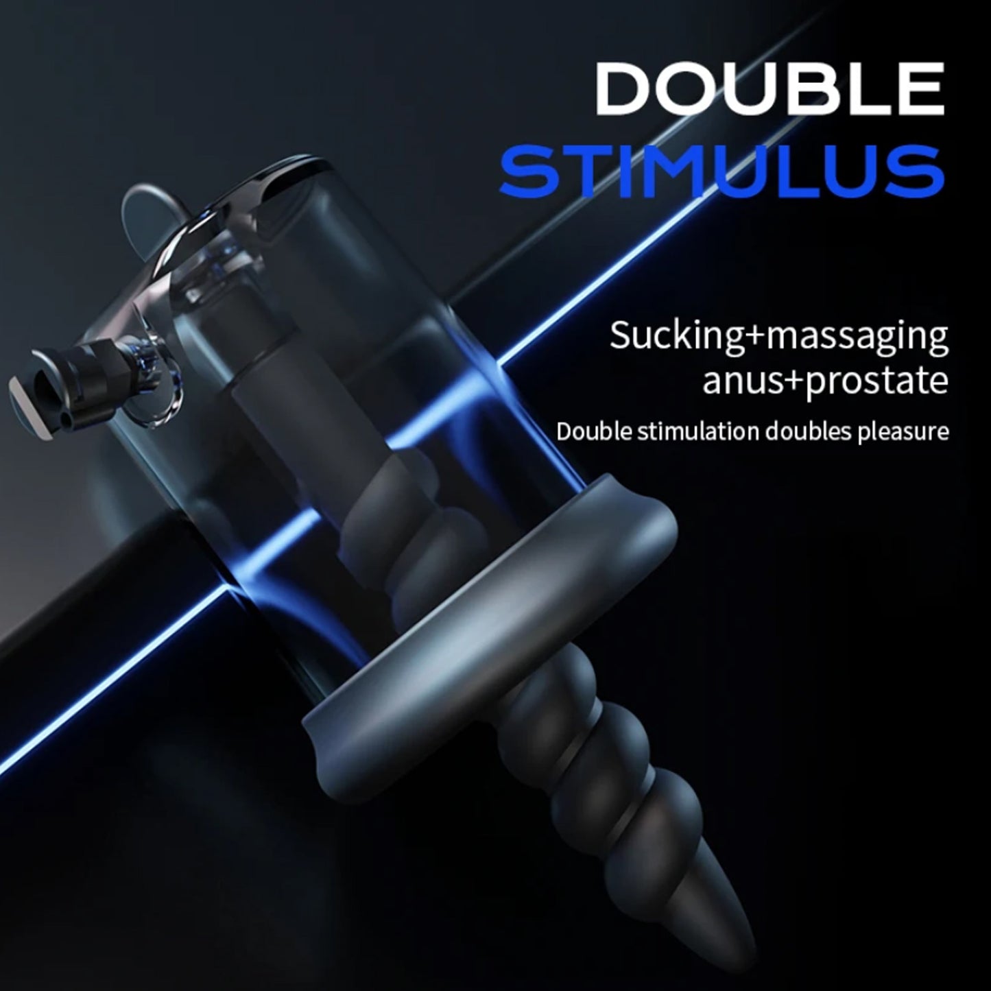 Vacuum anal pump prostate anal plug masturbator adult sex toy male spiral anal bead dilator for men
